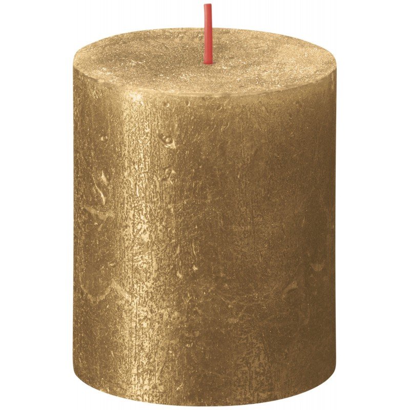 Cilindrinė žvakė BOLSIUS SHIMMER, auksinės sp., 6,8 x 8 cm - 2