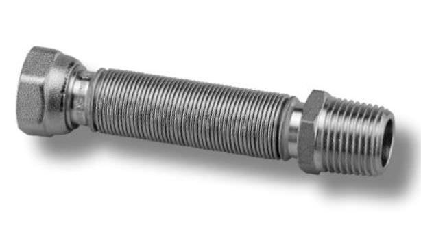 Santechninis vamzdelis EMIFLEX, 1/2", 26 - 52 cm, vid/išor, nerūd. pl.-0
