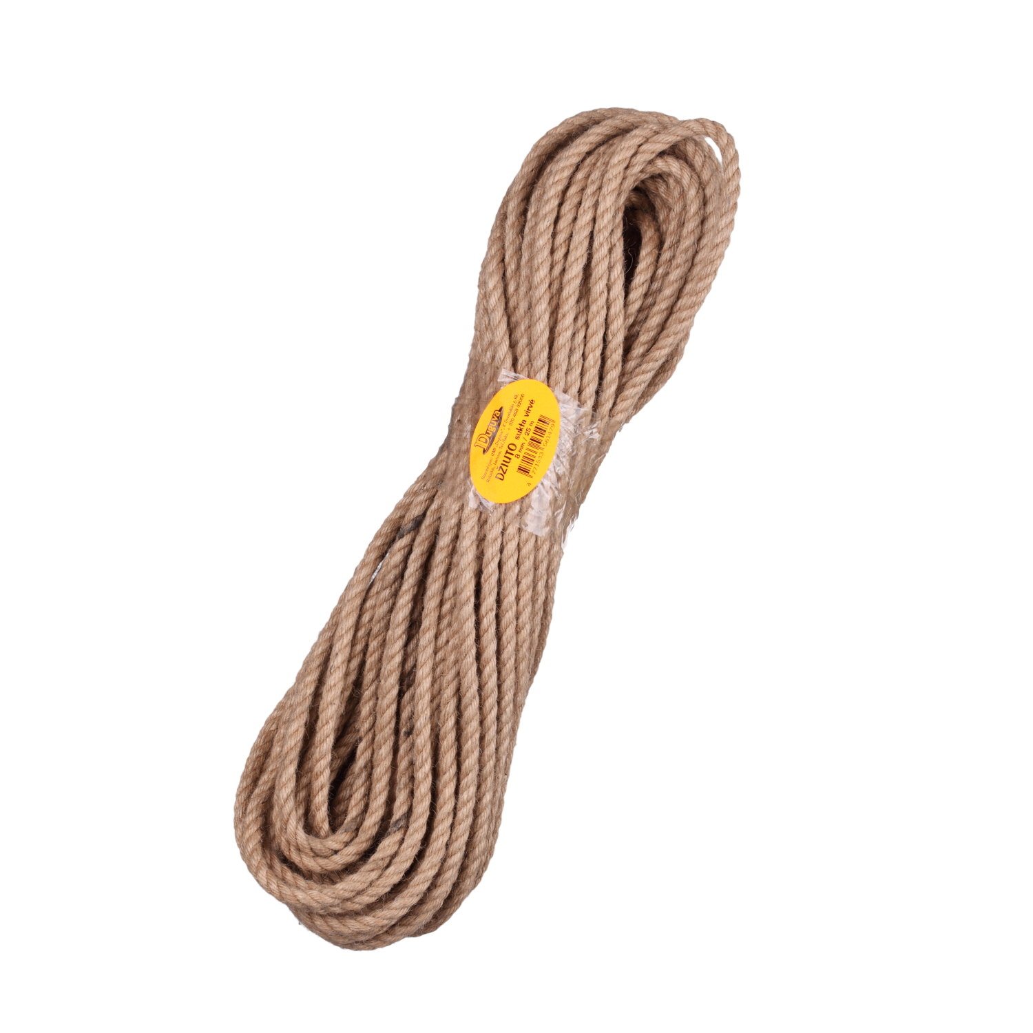 Sukta džiuto virvė, 8 mm x 25 m