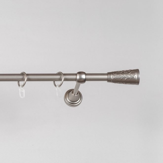 Metalinis karnizas SEVILLA, sidabro sp., viengubas, Ø 16 mm, 2,4 m