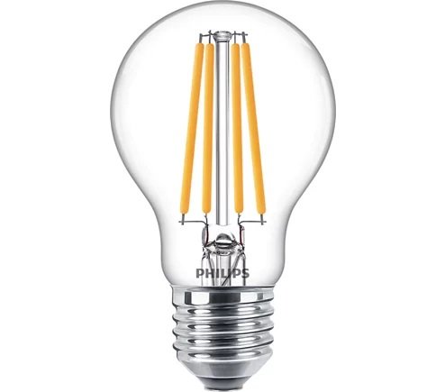 LED lemputė PHILIPS Classic, A60, E27, 10,5W (=100W), 2700K, 1521 lm, filamentinė, šiltai baltos sp.