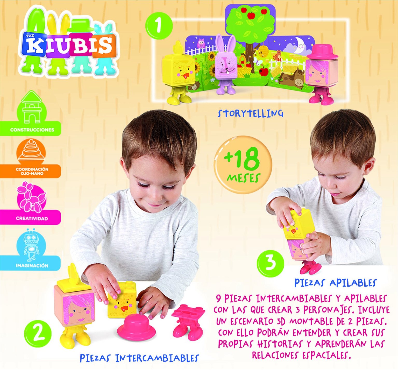 Kūdikių žaidimai 3D THE KUBIS, THE LITTLE FARMER AND THE APPLES, 2-4 metų - 3