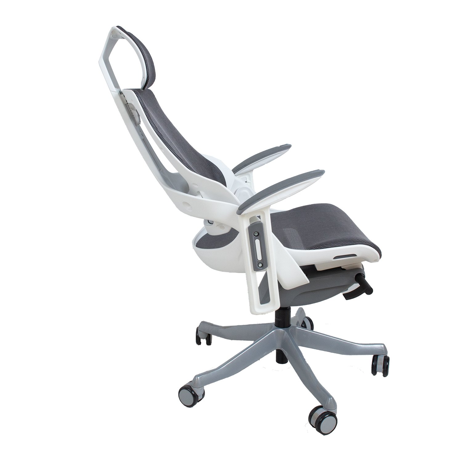 Biuro kėdė WAU, 65x49x112-129cm, pilka/balta - 5