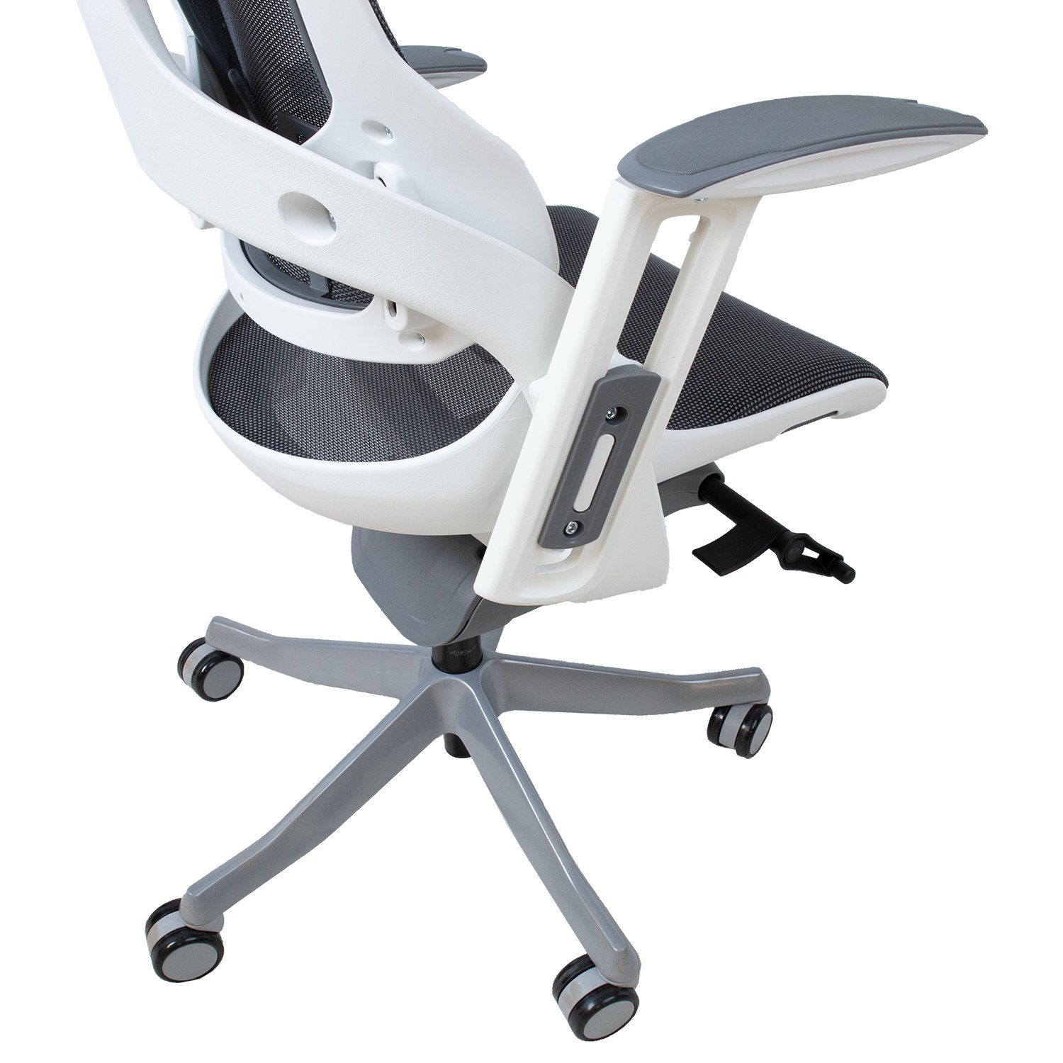 Biuro kėdė WAU, 65x49x112-129cm, pilka/balta - 7