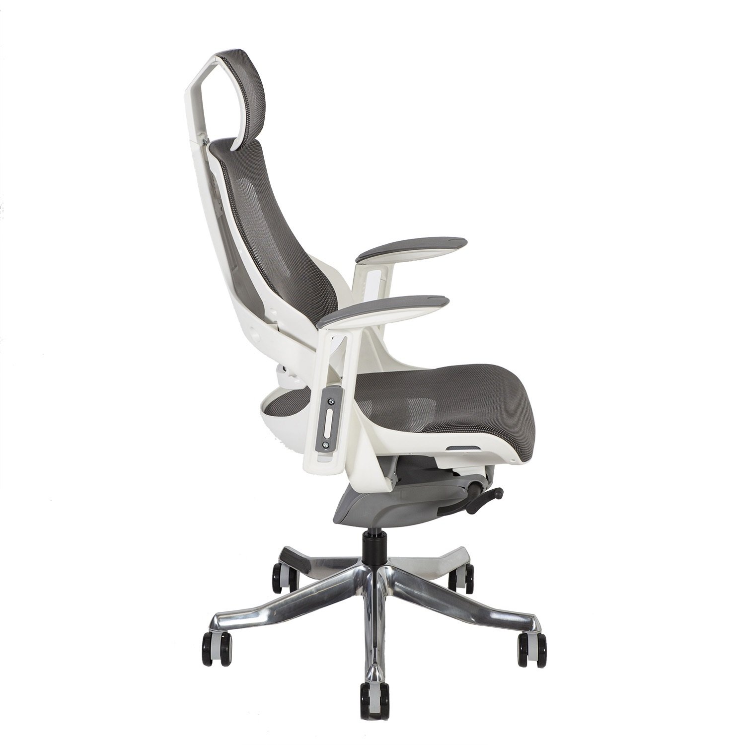 Biuro kėdė WAU, 65x49x112-129cm, pilka/balta - 2