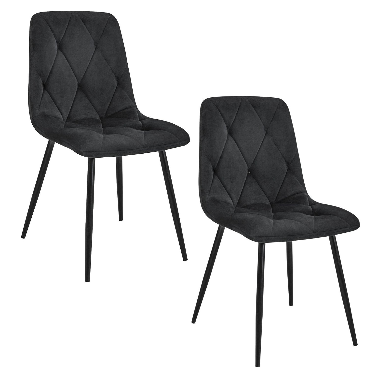 2-jų kėdžių komplektas SJ.3, juoda