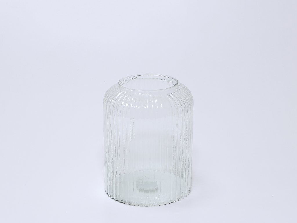 Stiklinė vaza, cilindro formos, 19 x 24 cm