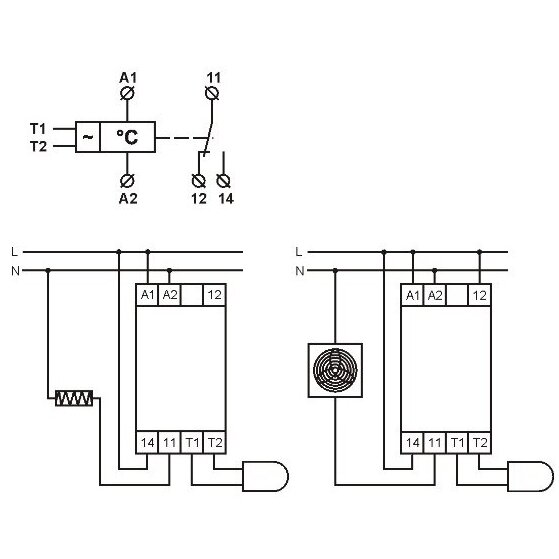 Termo relė, NTC sensorius, -5/+40°C , LED indikatorius, IP20, 24-240V, AC/DC, 50/60 Hz - 3