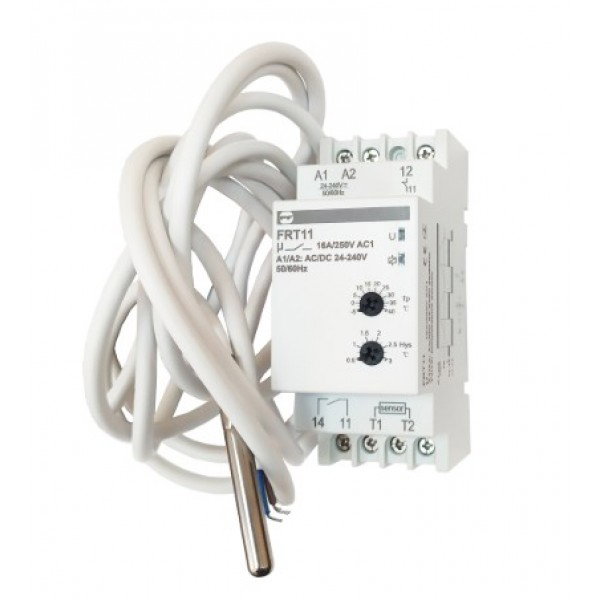 Termo relė, NTC sensorius, -5/+40°C , LED indikatorius, IP20, 24-240V, AC/DC, 50/60 Hz-0