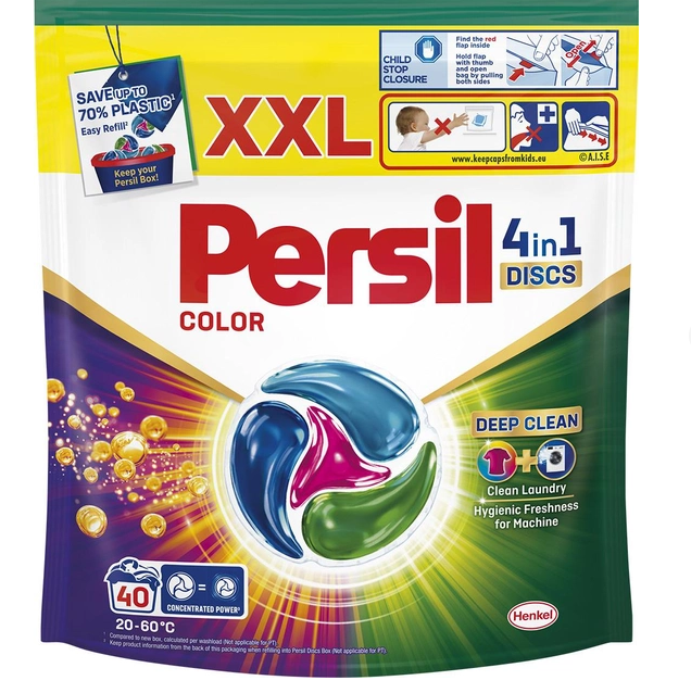 Skalbimo kapsulės PERSIL DISCS Color, 40 vnt-0