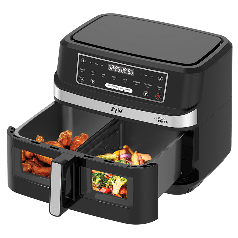 Karšto oro gruzdintuvė Zyle Dual Air Fryer 2 in 1 ZY551AF, 10 l - 5