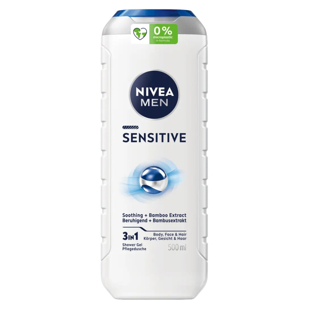 Raminamoji dušo želė Nivea Men Sensitive, 500 ml
