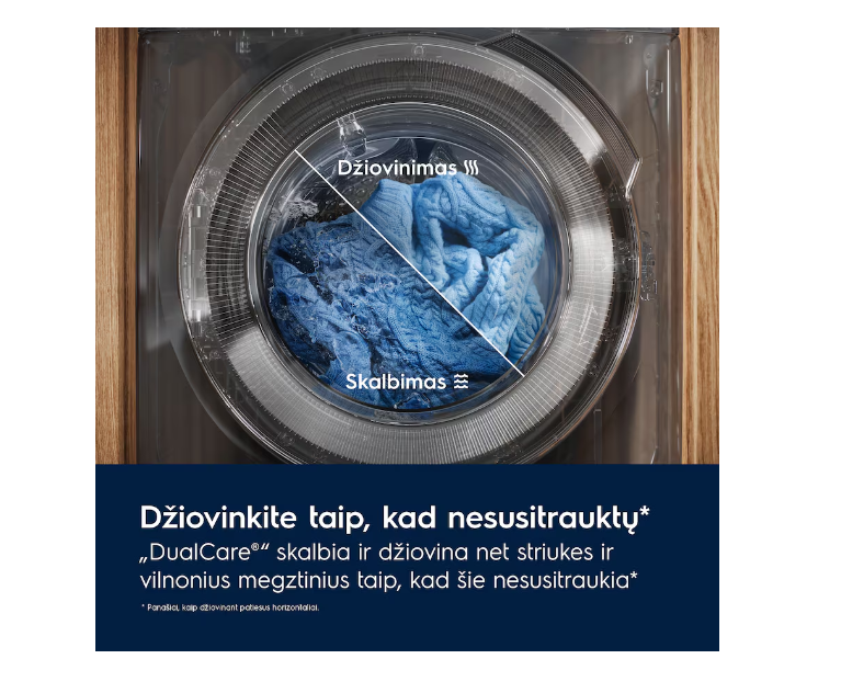Skalbyklė - džiovyklė ELECTROLUX EW7W2612E, 10kg/6kg - 4