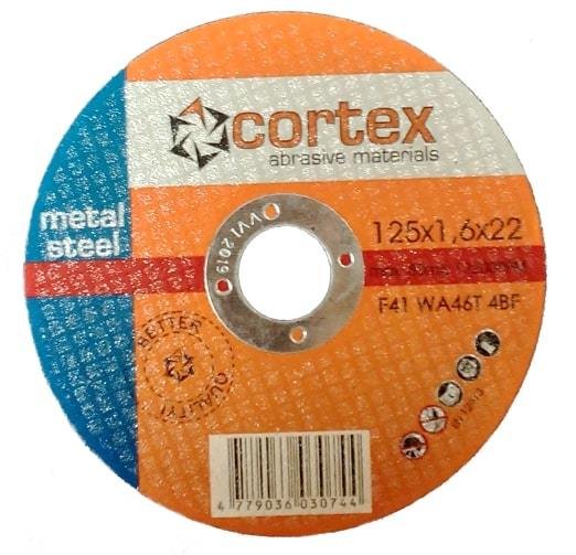 Metalo pjovimo diskas CORTEX BQ, 125 x 1,6 x 22 mm, plienui
