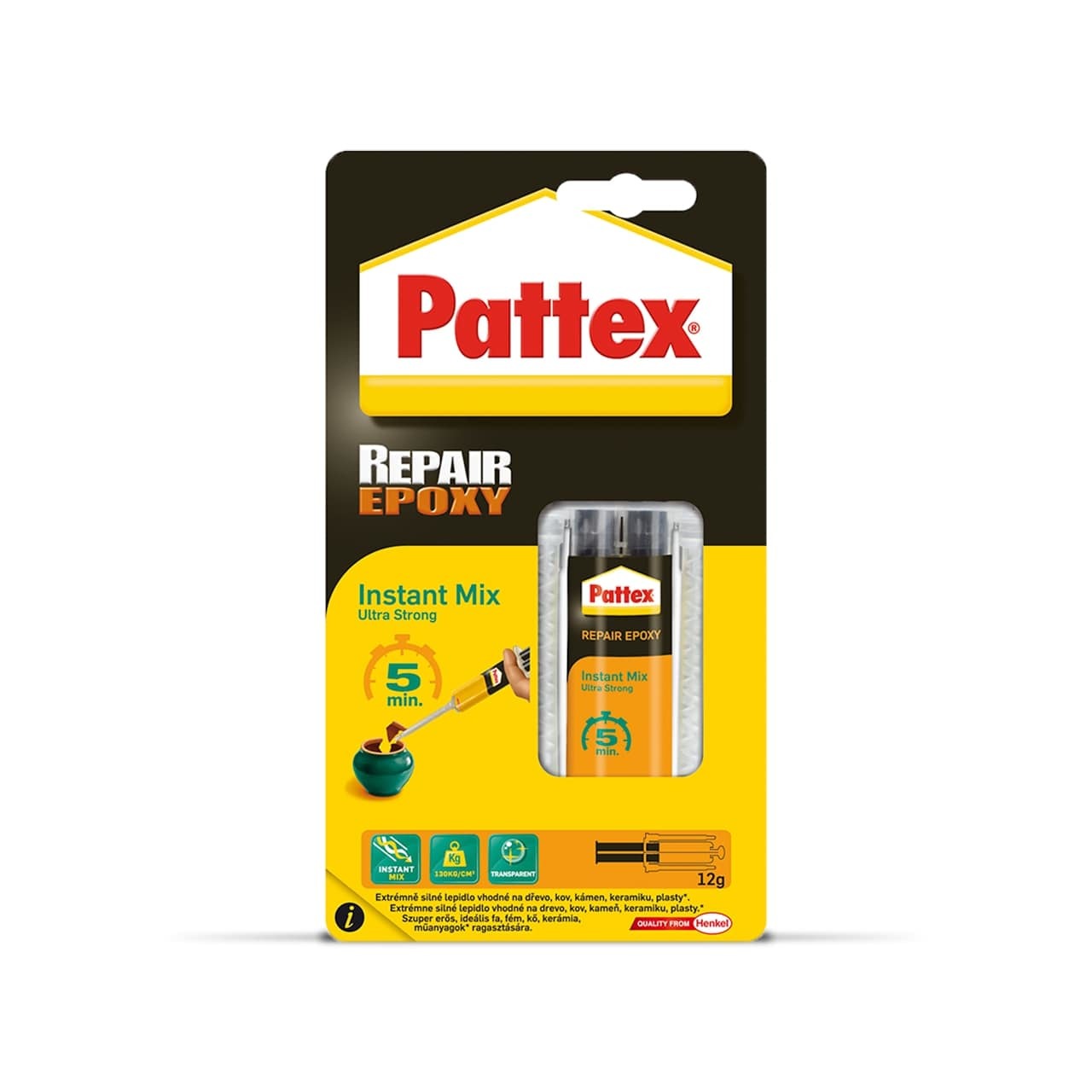 Epoksidiniai klijai PATTEX EPOXY 5MIN, 11ML-0