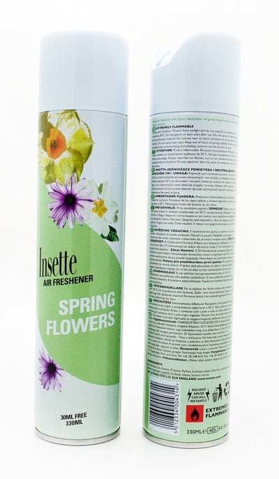 Oro gaiviklis INSETTE 2 in 1 Spring Flowers, 350 ml