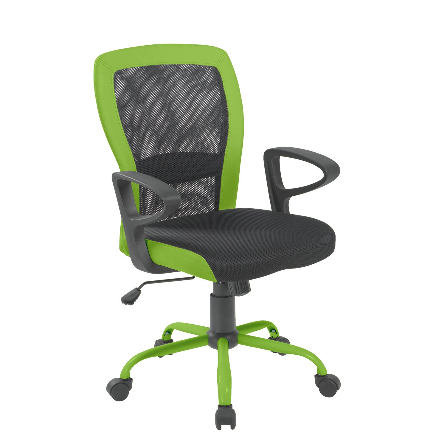 Biuro kėdė LENO, 60x57x91-98,5 cm, pilka/žalia