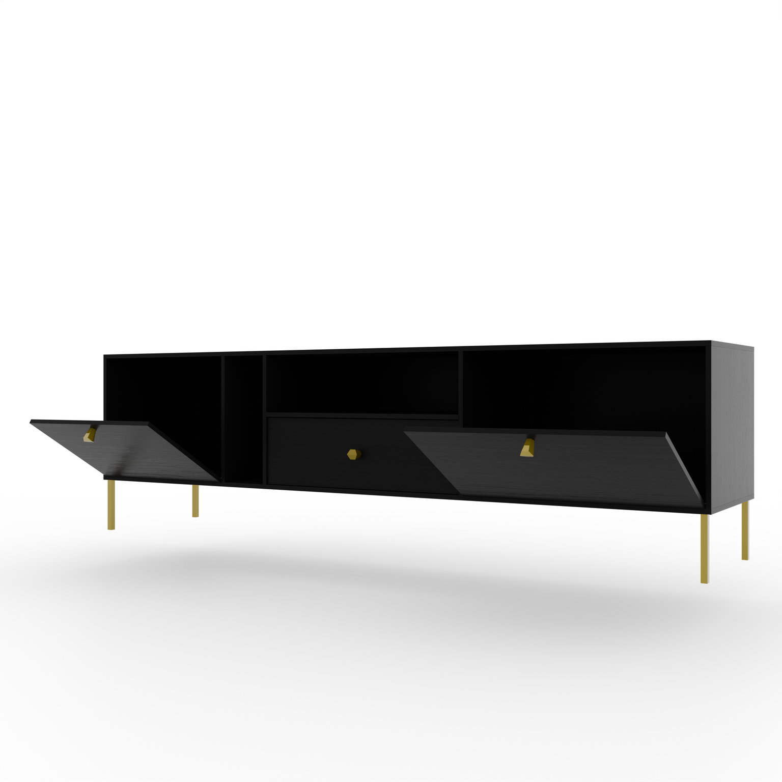 TV spintelė Tili 2D 1S, juoda - 3
