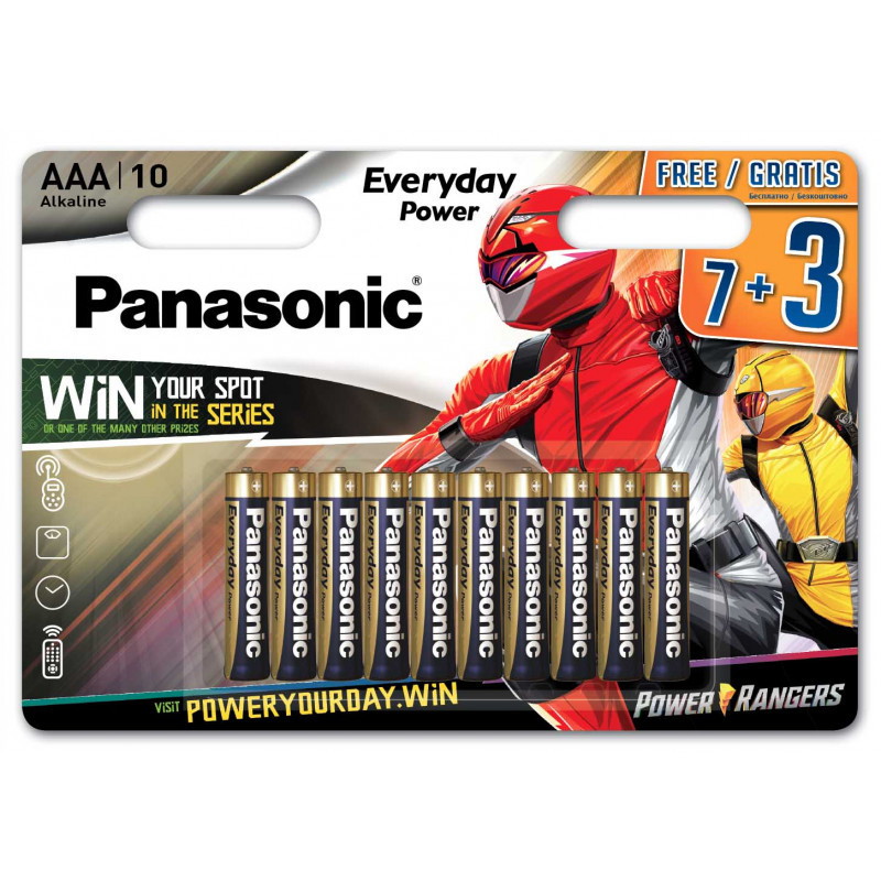 Elementai PANASONIC EVERYDAY POWER, LR03EPS/10BW, AAA, 7 + 3 vnt.-0