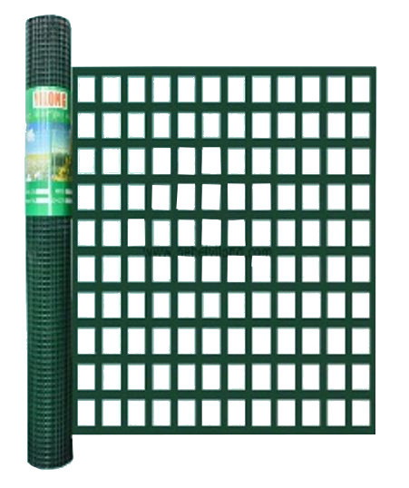Tvoros tinklas, virintas, PVC, žalios sp., 19 x 19 x 1,2 mm x 1,0 x 5 m-0
