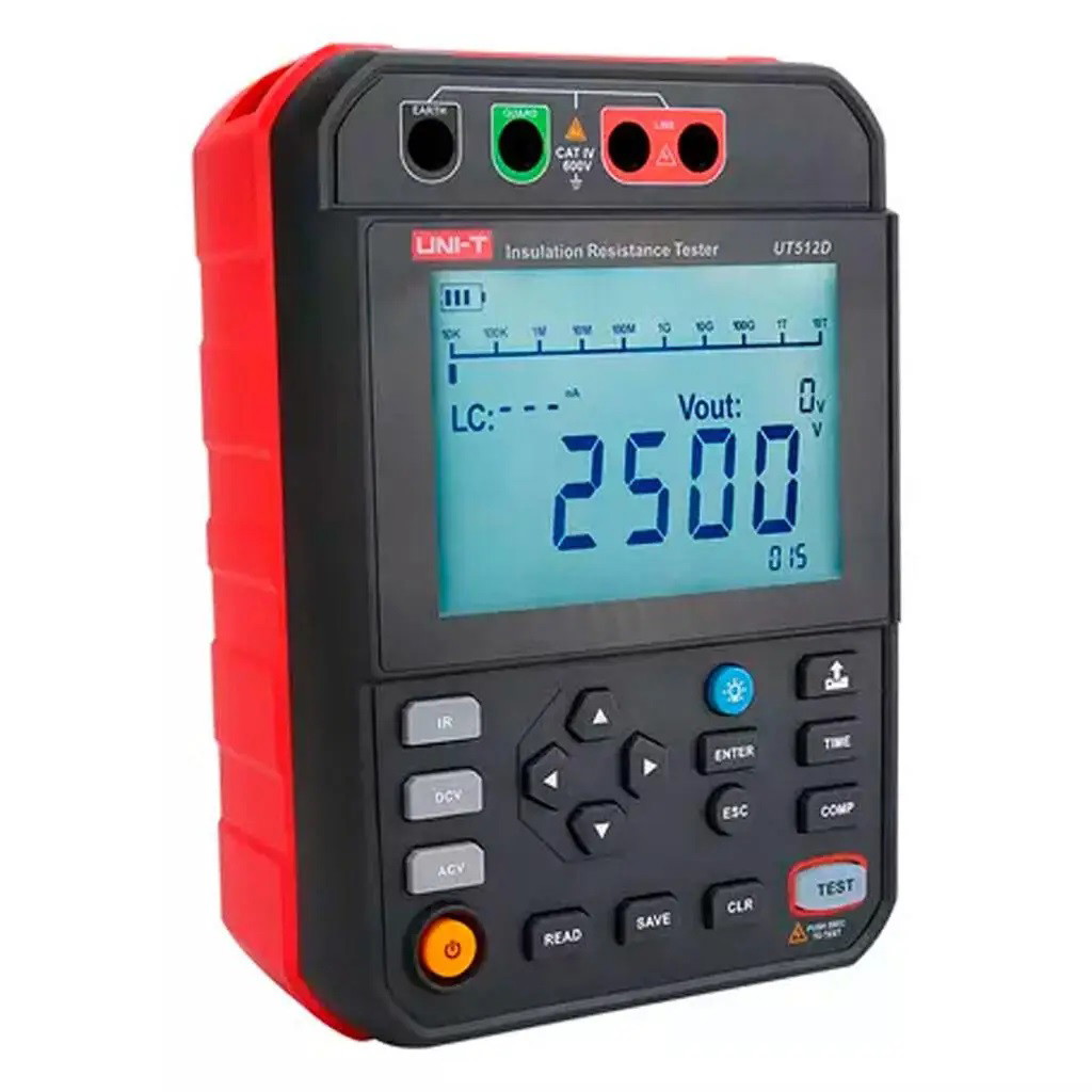 Izoliacijos varžos matuoklis UNI-T UT512D, 30-1000V DC-0