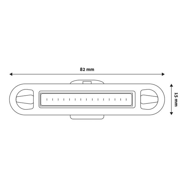LED žibintuvėlis dviračiui ENTAC, IP65, 2W, 100lm, 4 funkcijos, pakraunamas USB, 8,2 x 1,5 cm - 4