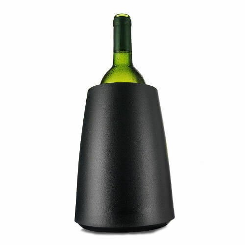 Vyno butelio šaldymo rankovė su indu Vacu Vin Elegant, juodos spalvos - 3