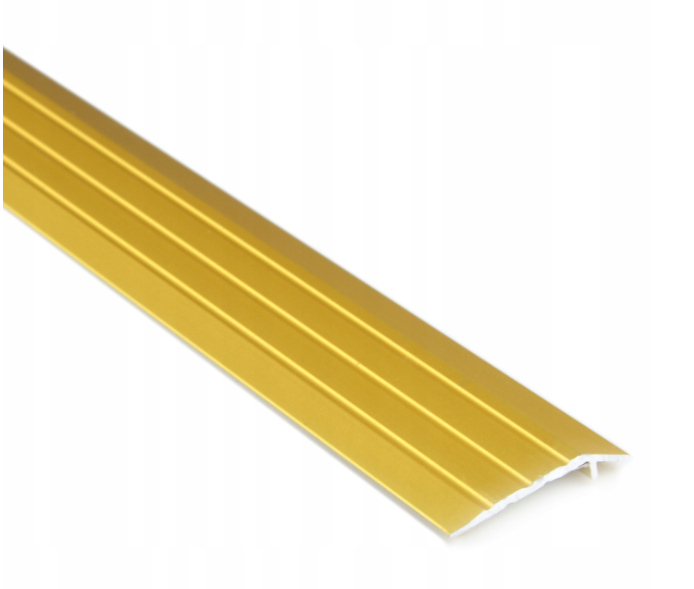 Aliuminė grindų juostelė, auksinės spl., 30 x 5 mm pločio, 100 cm ilgio