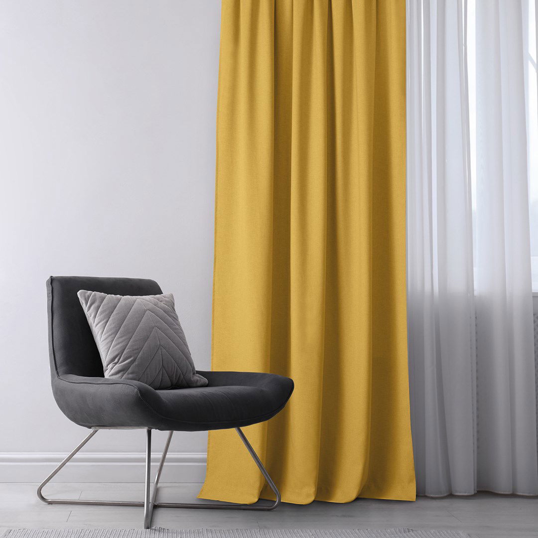 Naktinė užuolaida CARMENA  MUSTARD PLEAT, 220x175 cm - 3
