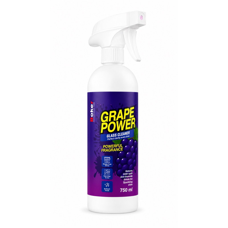 Stiklo ar veidrodžių valiklis GRAPE POWER, su šluoste-0