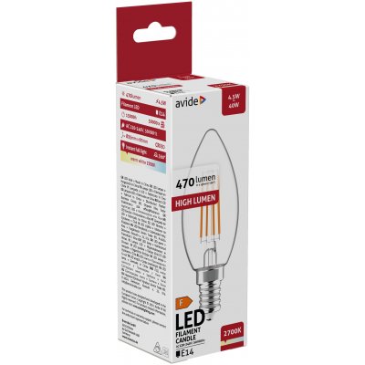 LED lemputė AVIDE, E14, 4,5W (=40W), 2700K, 220-240V, 470 lm, 360° - 2