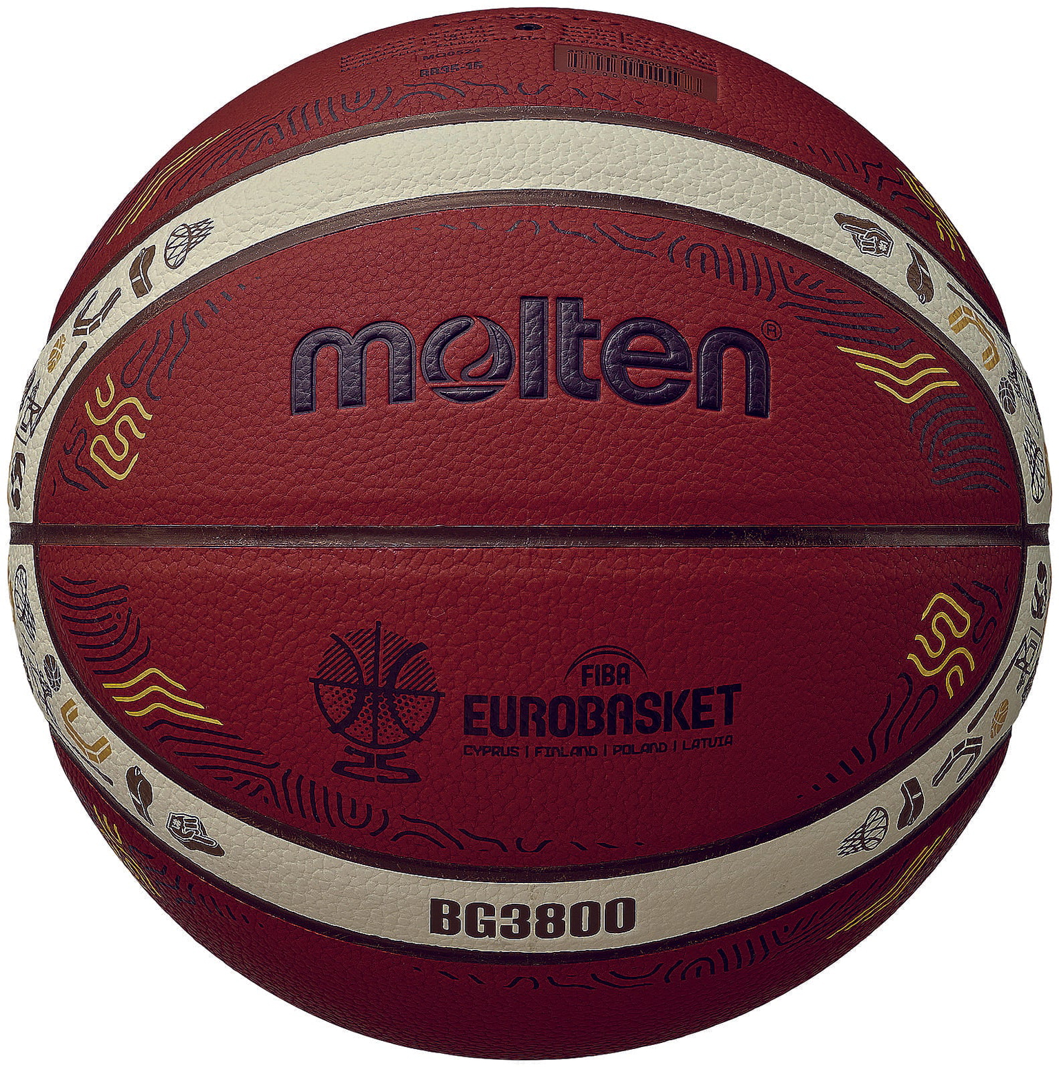 Krepšinio kamuolys MOLTEN B7G3800-E5Z FIBA-0