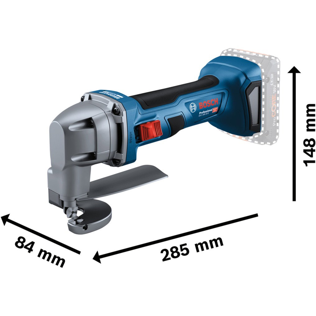 Akumuliatorinės skardos žirklės BOSCH PRO GSC 18V-16 E solo (be akum.)-1