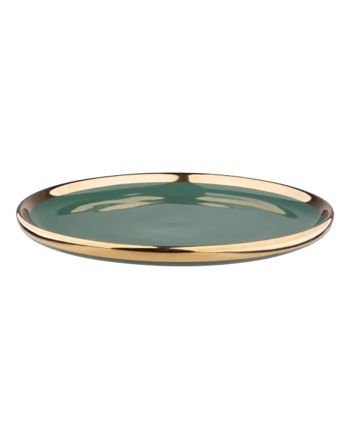 Porcelianinė desertinė lėkštė Aurora Gold NBC, žalios sp., ø 20 cm