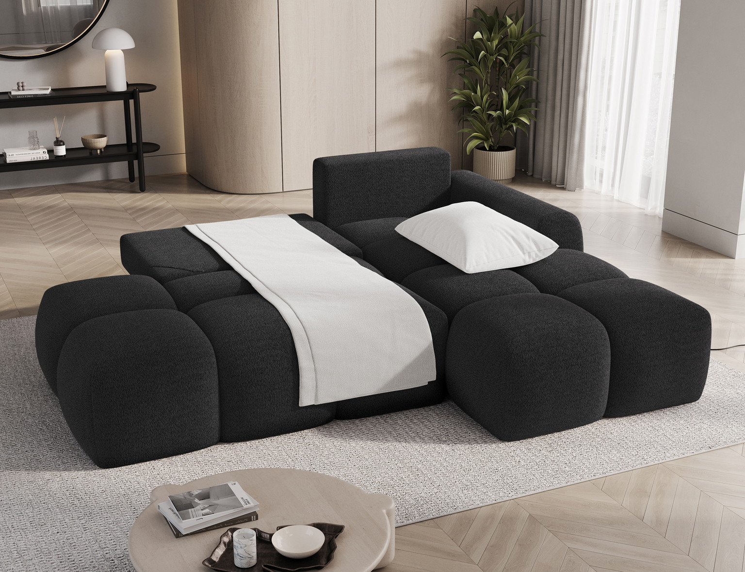 Kampinė sofa Vittario, tamsiai pilka sp., 170 x 227 cm x 95 cm - 6