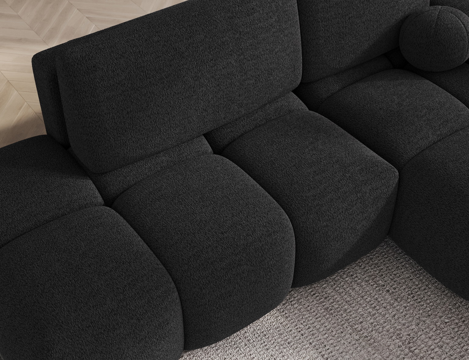 Kampinė sofa Vittario, tamsiai pilka sp., 170 x 227 cm x 95 cm - 8