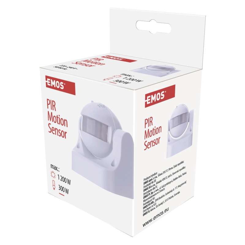 Judesio daviklis EMOS, 1200 W, 180 laipsnių, 12 m, IP44, baltos sp. - 5