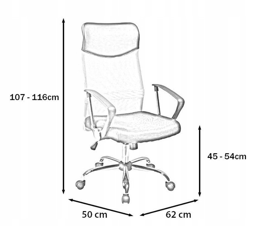 Biuro kėdė Q-025, mėlyna/juoda - 2