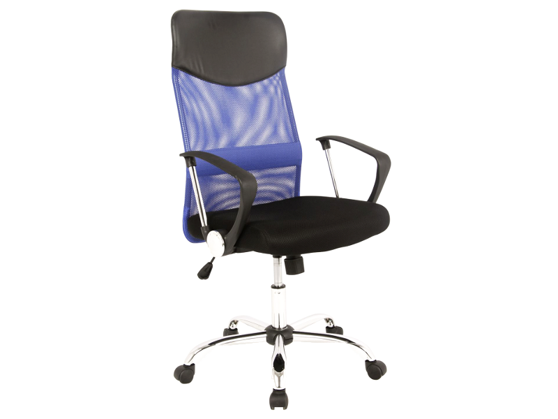 Biuro kėdė Q-025, mėlyna/juoda - 1