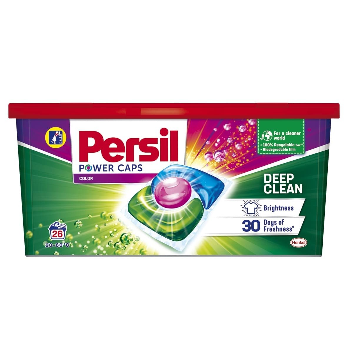Skalbimo kapsulės PERSIL Power Color Box, 26 skalbimai