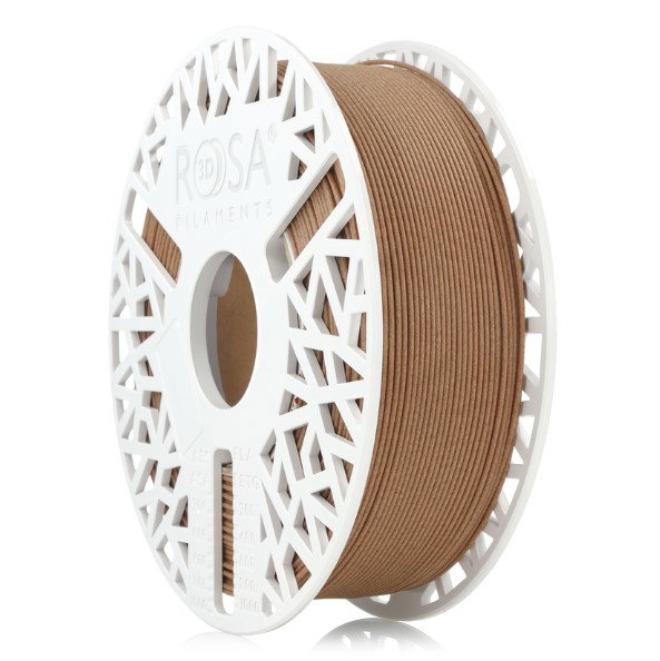 3D plastikas Rosa3D su medžio dulkėmis, 3 kg, 1.75 mm (rekomenduojama naudoti plieninius purkštukus 0.6mm)-0