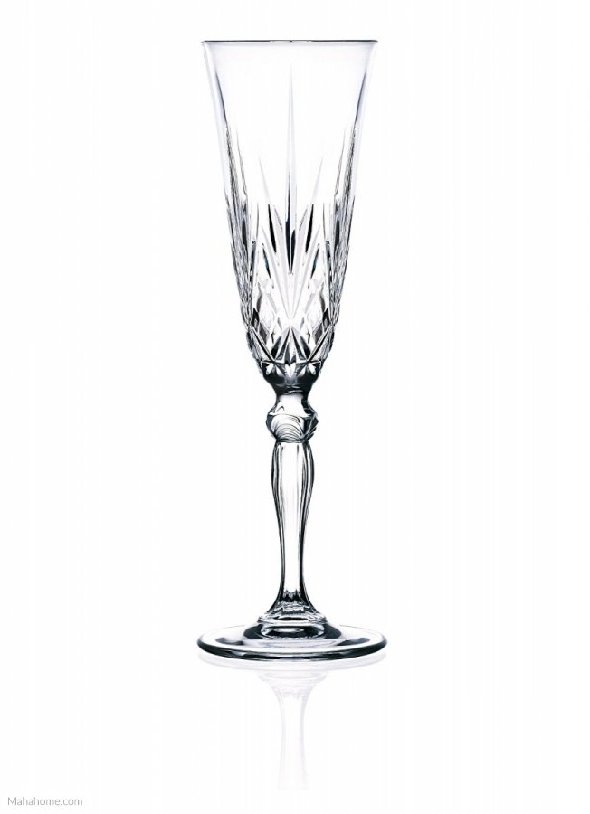 Krištolinės šampano taurės RCR MELODIA FLUTE GOBLET, 160 ml, 6 vnt.