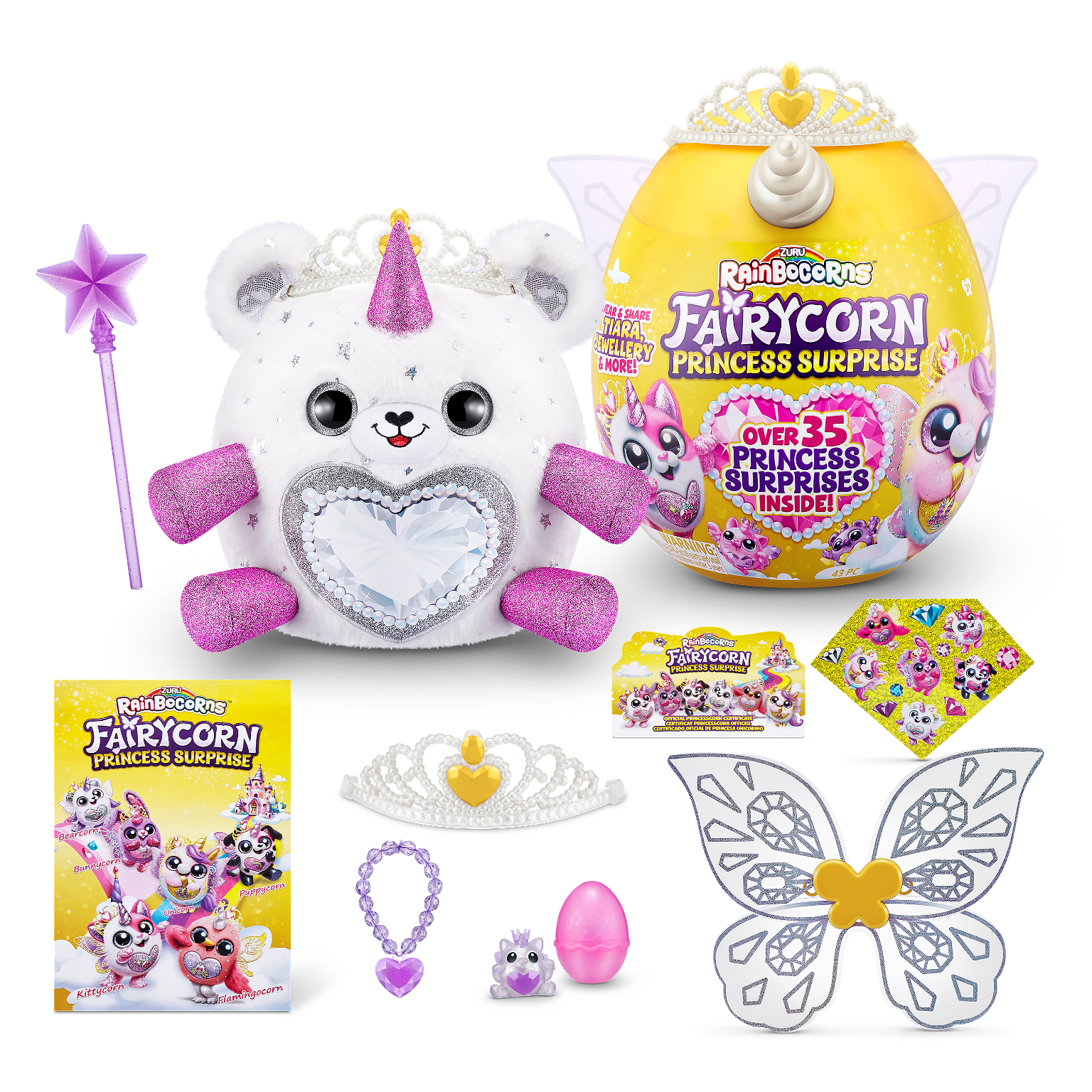 RAINBOCORNS pliušinis žaislas su aksesuarais Fairycorn Princess, 6 serija, 9281 - 3