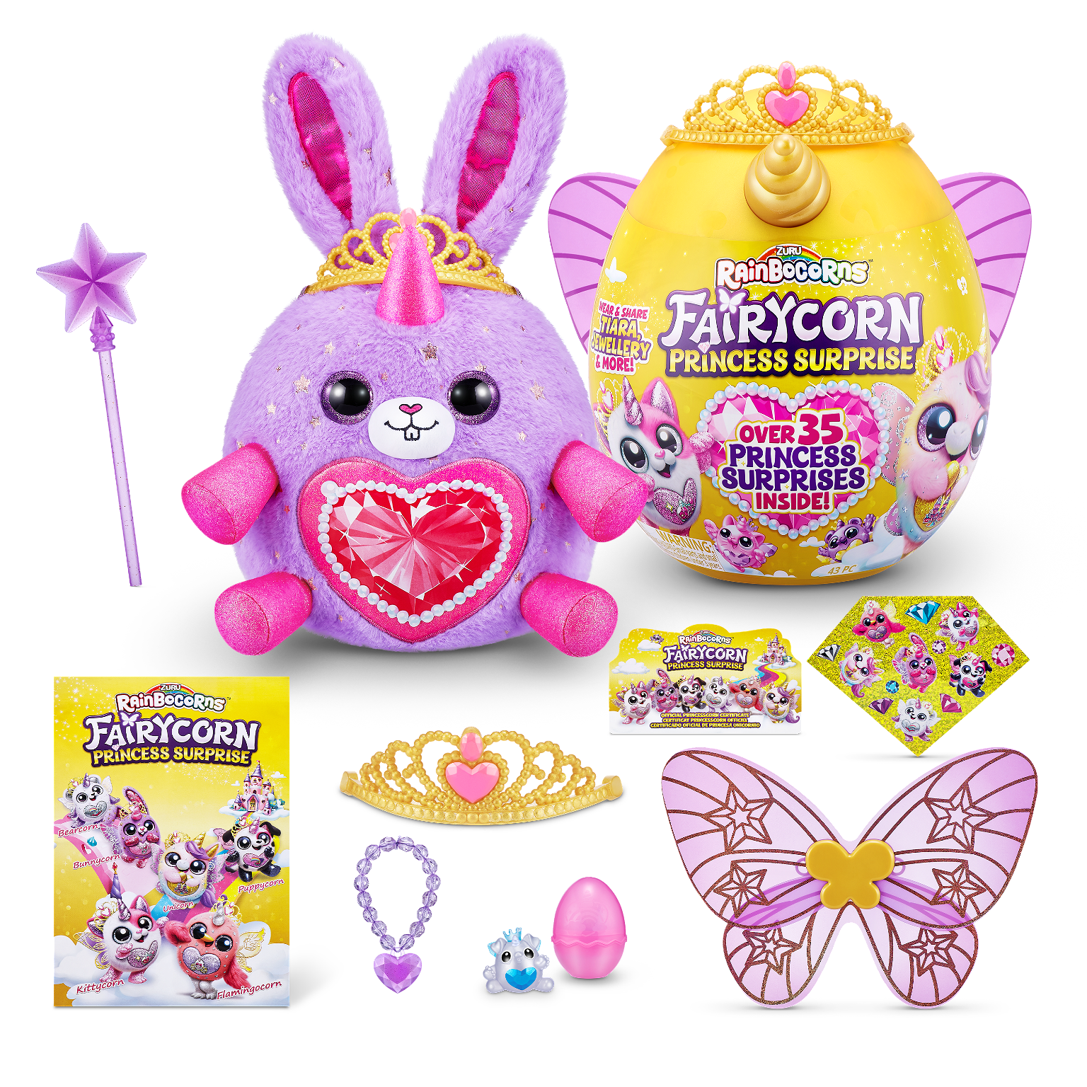 RAINBOCORNS pliušinis žaislas su aksesuarais Fairycorn Princess, 6 serija, 9281 - 4