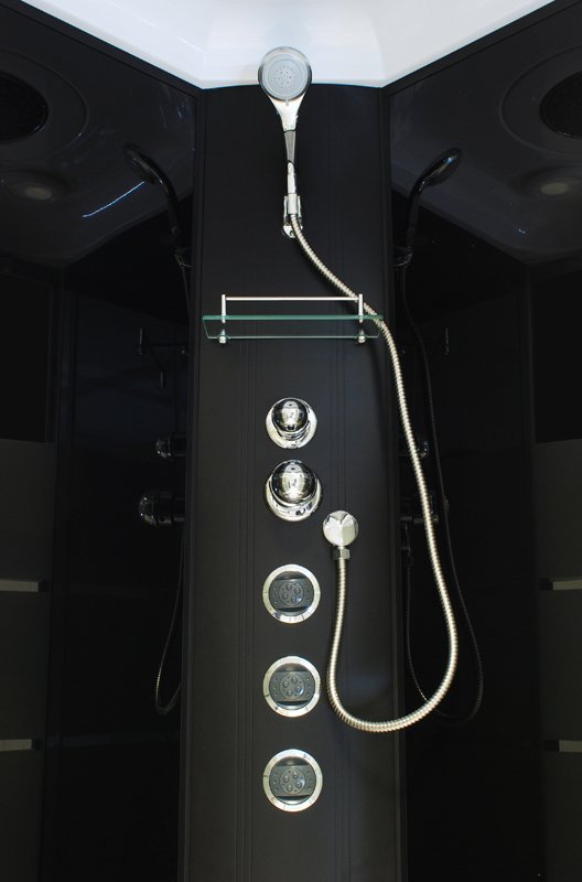 Masažinė dušo kabina GEMA 80 BLACK JET, 80 x 80 x 215 cm - 4
