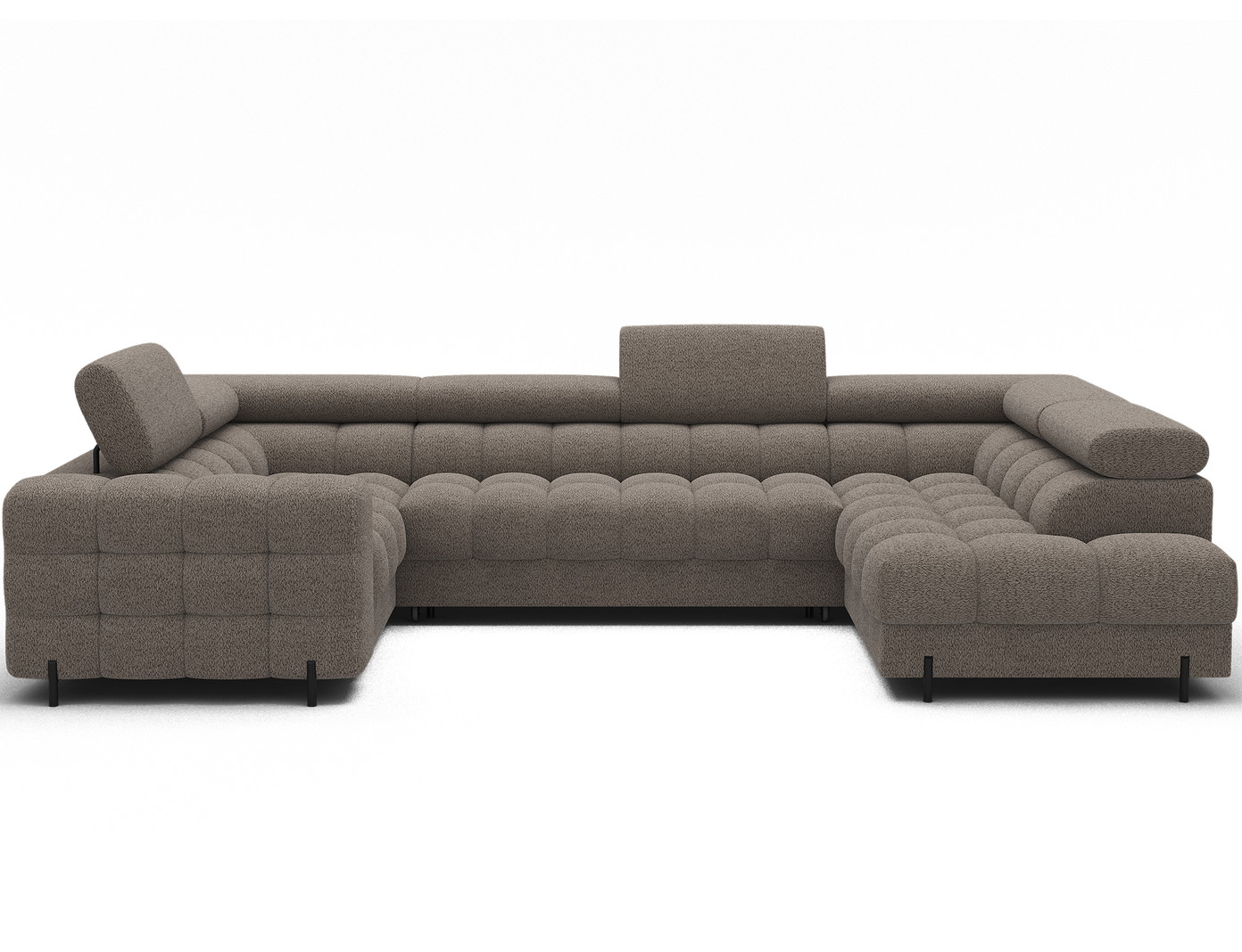 Kampinė sofa Fectory, ruda sp., 205 x 346 cm x 93 cm - 1