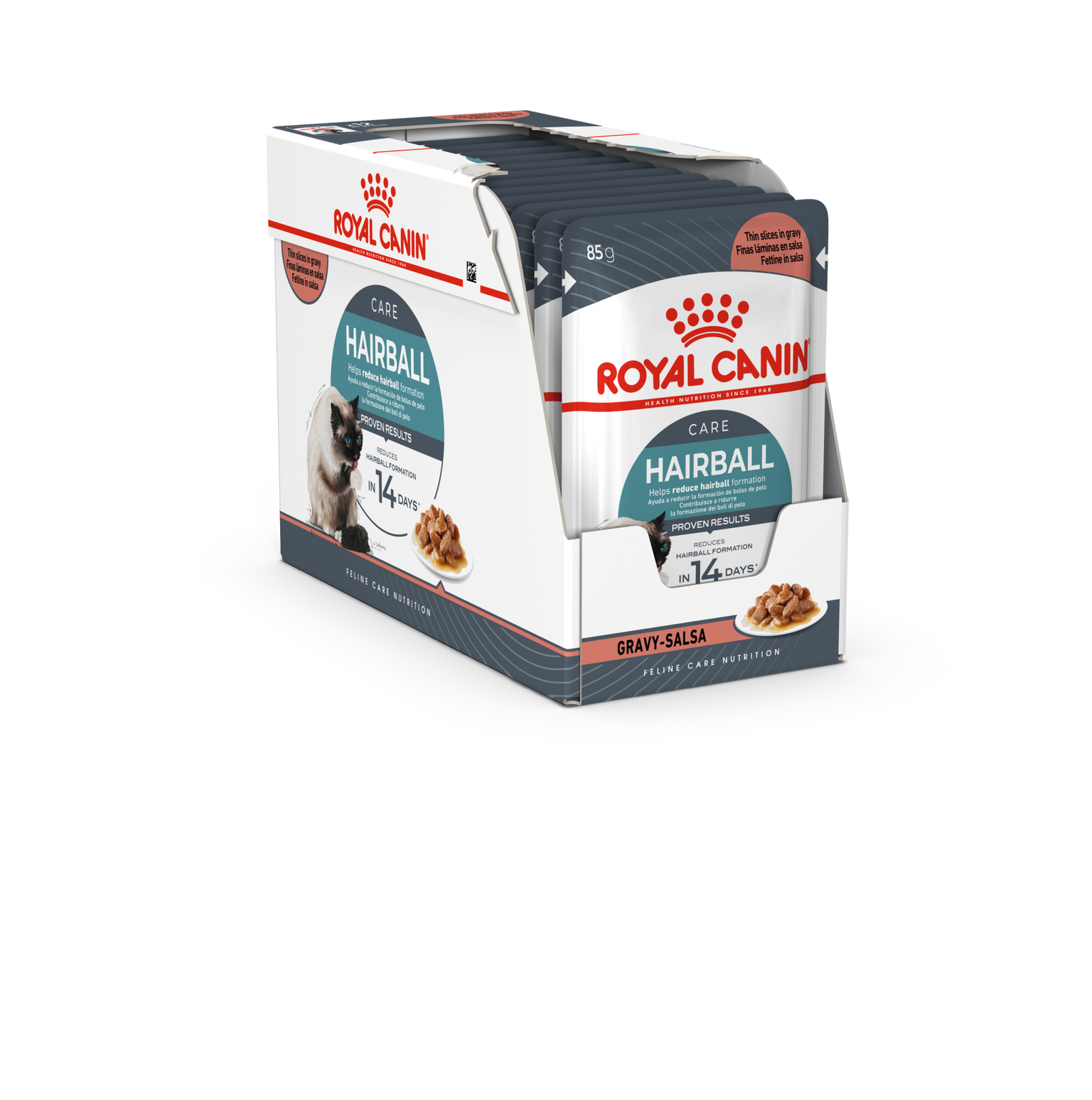 Šlapias kačių ėdalas ROYAL CANIN HAIRBALL CARE IN GRAVY, 12x85 g-0