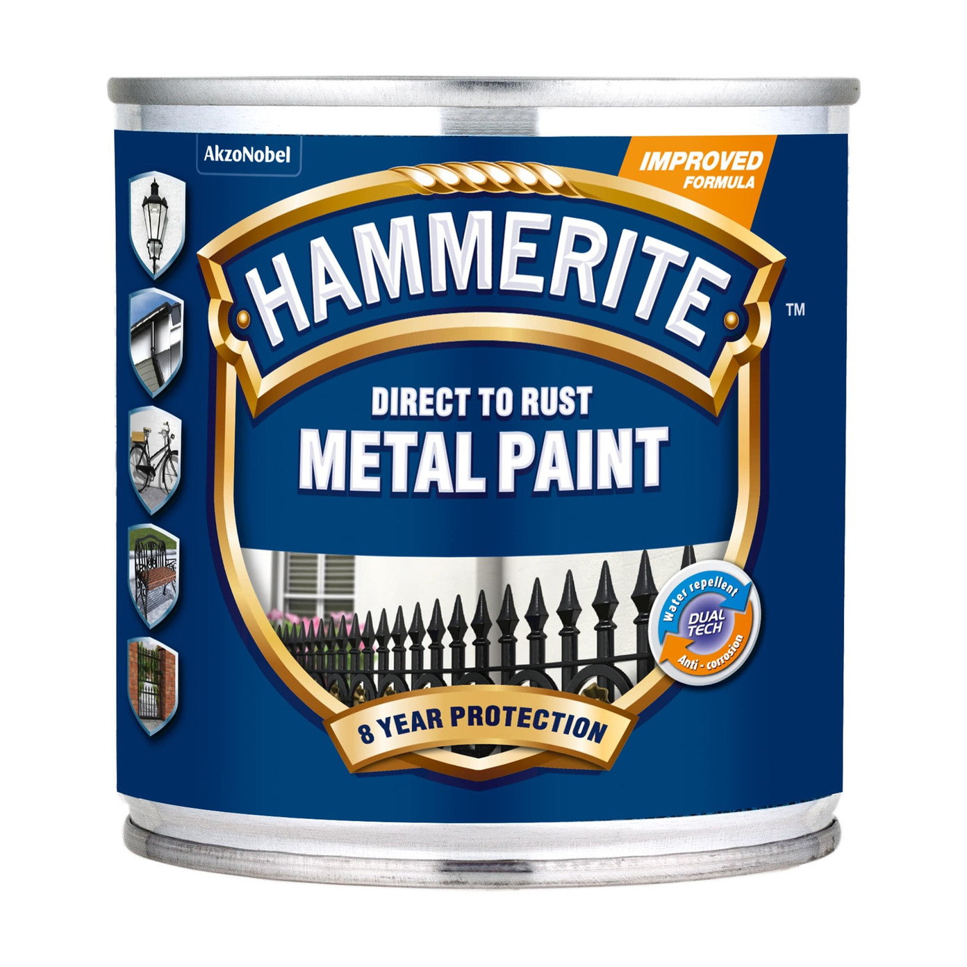 Metalo dažai HAMMERITE SMOOTH FINISH, blizgūs, tamsiai rudos sp., 250 ml-0