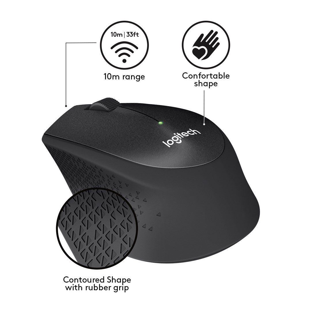 Kompiuterio pelė Logitech M330 Silent, juoda - 2