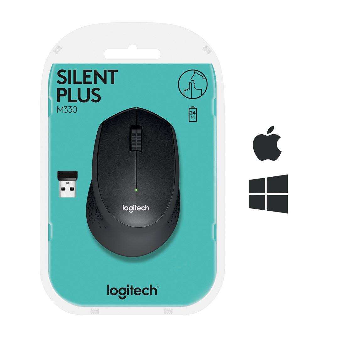 Kompiuterio pelė Logitech M330 Silent, juoda - 4